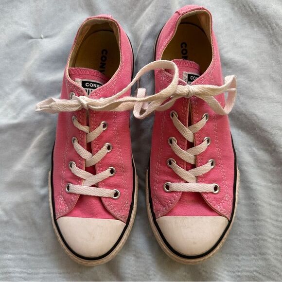 Converse all star kids pink shoes size 3 - Picture 3 of 8